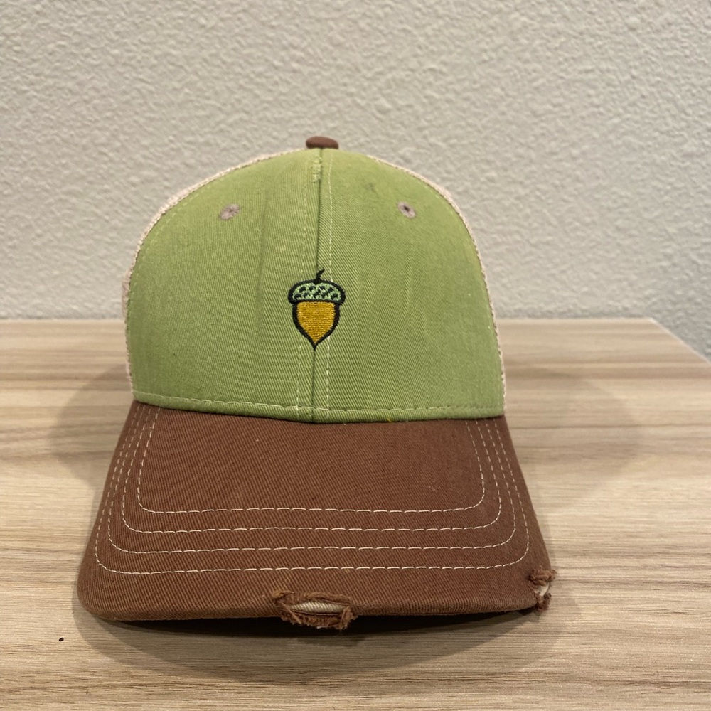 Acorn Premium Dad Hat Embroidered Baseball Cap PNW Trucker Hat Torn Brim